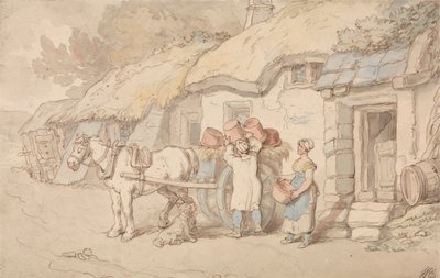 Een pottenbakker gaat uit door Thomas Rowlandson